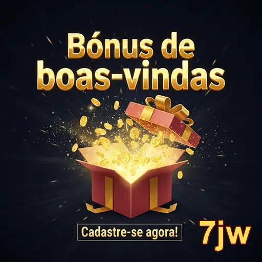 Imagem de boas-vindas do site 7jw, celebrando a chegada de novos usuários com um bônus especial.