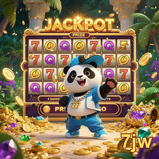 Imagem do slot Jackpot Panda no site 7jw, destacando o tema divertido com pandas.