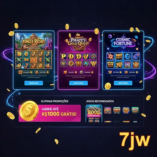 Promoções de jogos de slots no site 7jw, oferecendo diversas opções de entretenimento.